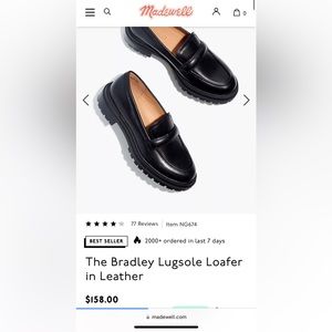 The Bradley Lugsole Loafer in Leather / 7 MEDIUM / TRUE BLACK